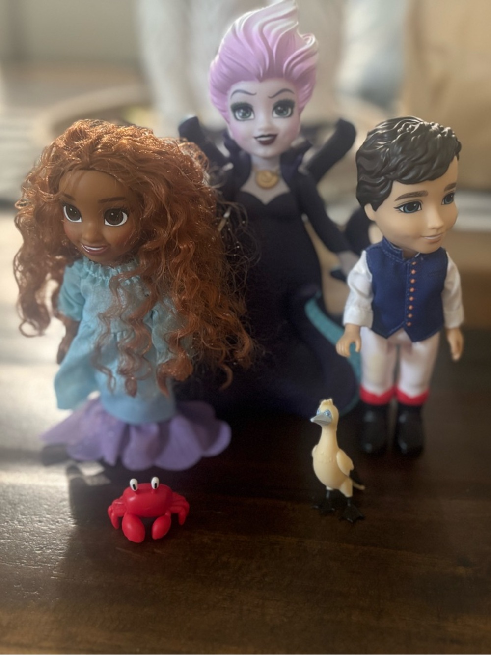 Disney The Little Mermaid Ariel Ursula & Eric 6" Petite Doll Gift Set